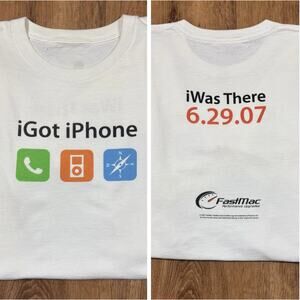 Vintage Apple IPhone Shirt Mens Large Original Release Day Promo Tech Graphic